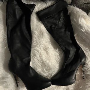 Max studios knee high pump heels